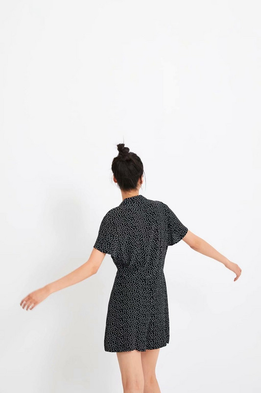 Rochie de dama cu decolteu in V si maneci scurte