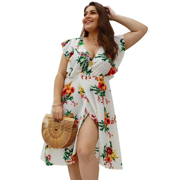 Rochie casual de dama cu fanta si model floral in trei culori