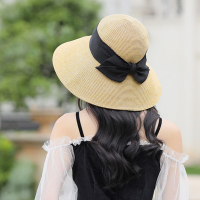 Дамска лятна шапка с панделка в различни цветове 
