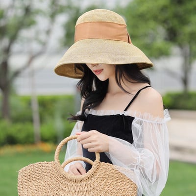 Palarie de vara dama cu panglica in diferite culori