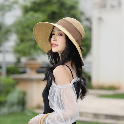 Palarie de vara dama cu panglica in diferite culori