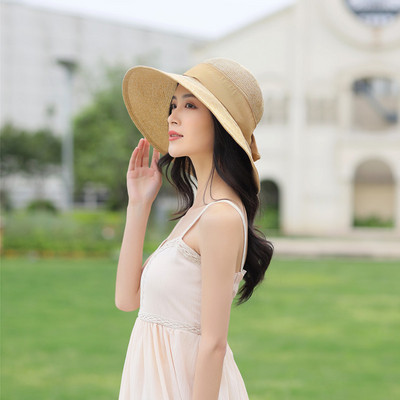 Palarie de vara dama cu panglica in diferite culori