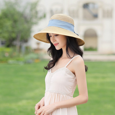 Palarie de vara dama cu panglica in diferite culori