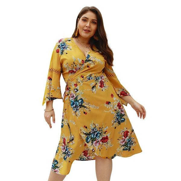 Rochie casual de dama cu maneci late model asimetric in trei culori