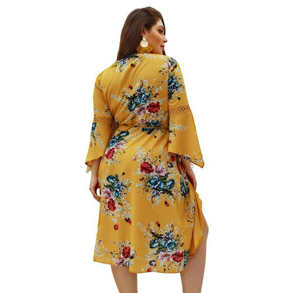 Rochie casual de dama cu maneci late model asimetric in trei culori