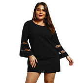 Rochie eleganta de dama in trei culori cu maneci largi