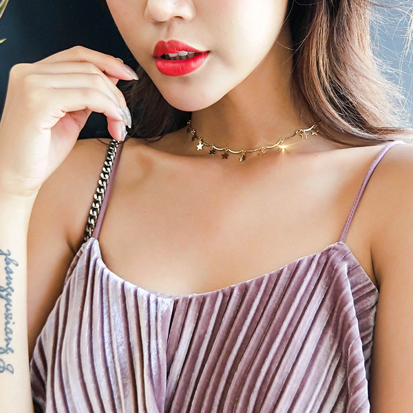 Colier de dama actual - culoare aurie