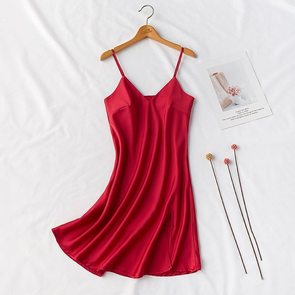 Cămașă de noapte pentru femei cu bretele subțiri în cinci culori