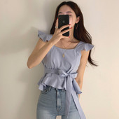 Maieu de dama cu cravata in talie in mai multe culori