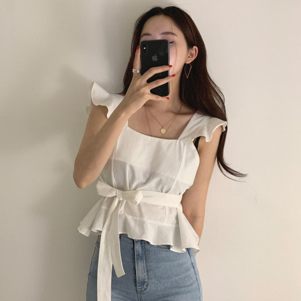 Maieu de dama cu cravata in talie in mai multe culori