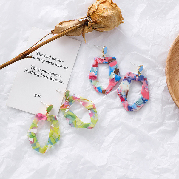 Cercei de damă de zi cu zi - în două culori