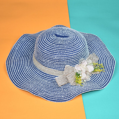 Palarie de plaja dama cu element 3D in mai multe culori