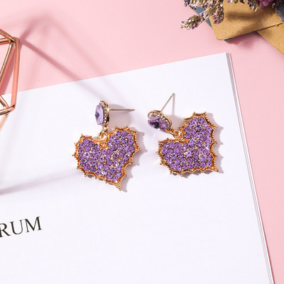 Cercei eleganti de dama cu pietre colorate