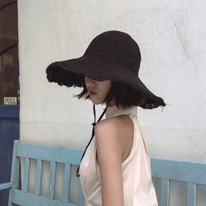 Palarie de vara dama cu cravata in mai multe culori