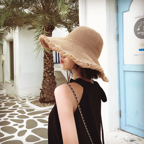 Palarie de vara dama cu cravata in mai multe culori