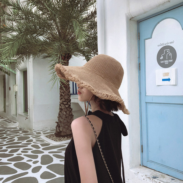 Palarie de vara dama cu cravata in mai multe culori