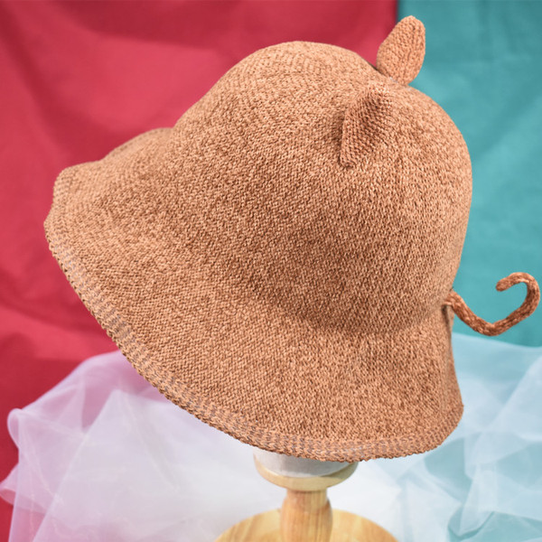 Palarie de vara de dama moderna cu element 3D in mai multe culori