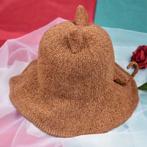 Palarie de vara de dama moderna cu element 3D in mai multe culori