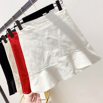 Fusta de dama cu talie inalta in mai multe culori