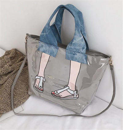 Geanta mare de dama moderna cu aplicatie in mai multe culori