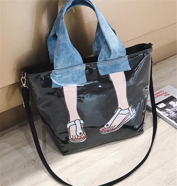 Geanta mare de dama moderna cu aplicatie in mai multe culori