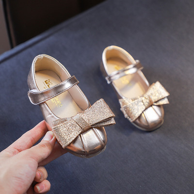 Pantofi eleganti pentru copii in trei culori cu panglica