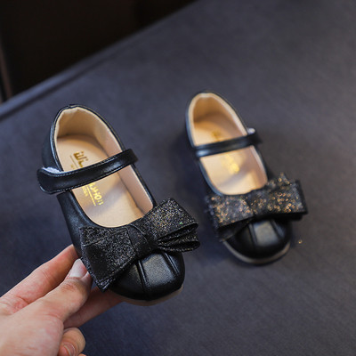 Pantofi eleganti pentru copii in trei culori cu panglica