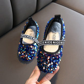 Pantofi copii moderni pentru fete in trei culori cu paiete