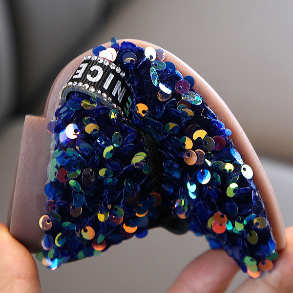 Pantofi copii moderni pentru fete in trei culori cu paiete