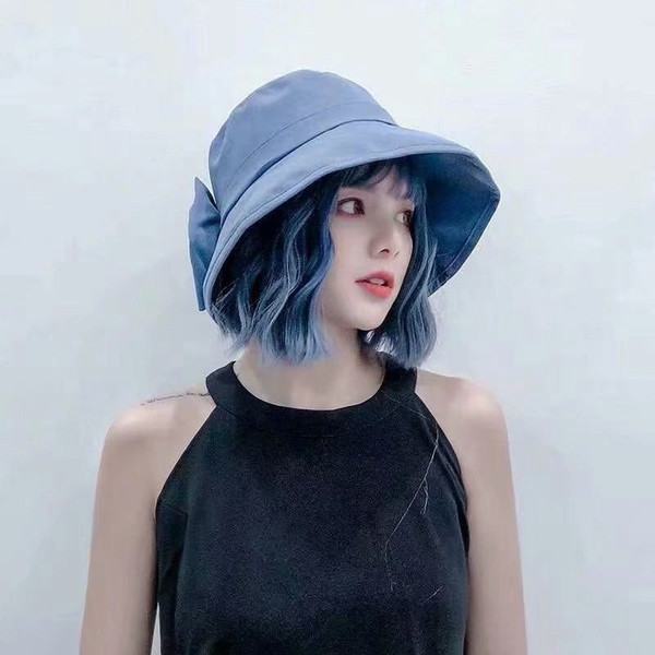 Stílusos női nyári sapka több színben szalaggal