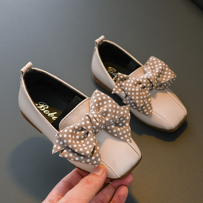 Model nou de pantofi copii pentru fete in trei culori cu panglica