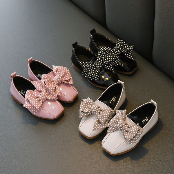 Model nou de pantofi copii pentru fete in trei culori cu panglica