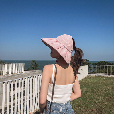 Palarie de vara dama cu cravata in mai multe culori