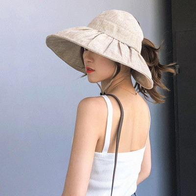 Palarie de vara dama cu cravata in mai multe culori