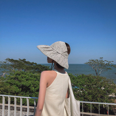 Palarie de vara dama cu cravata in mai multe culori