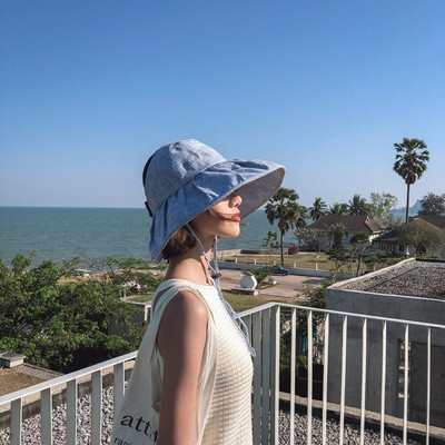 Palarie de vara dama cu cravata in mai multe culori