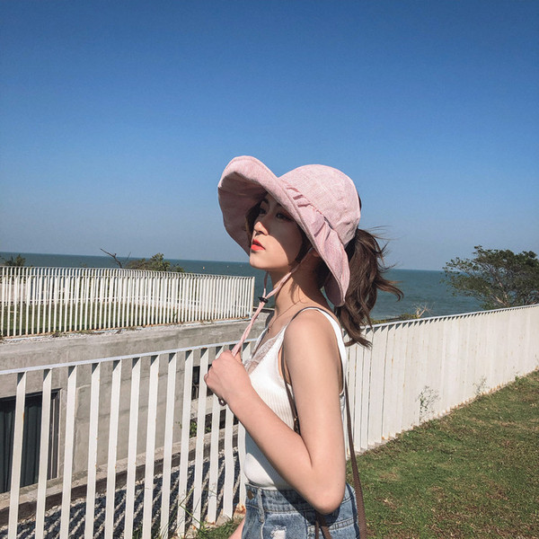 Palarie de vara dama cu cravata in mai multe culori