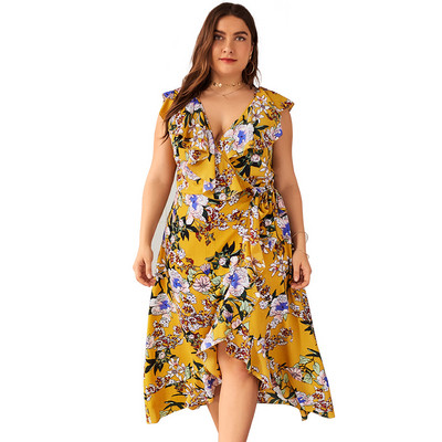 Rochie de dama colorata in doua culori cu decolteu in V