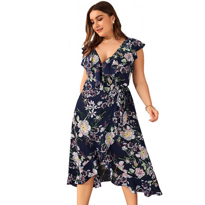 Rochie de dama colorata in doua culori cu decolteu in V