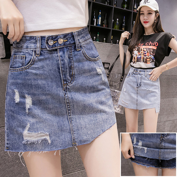 Fusta de dama din denim cu buzunare in doua culori