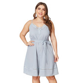 Γυναικεία ολόσωμη φόρμα σε γκρι με κορδέλα και λεπτές λουρίδες