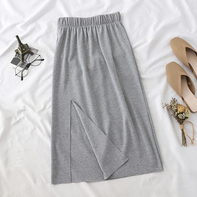 Fusta lungă de damă casual, cu fante în mai multe culori