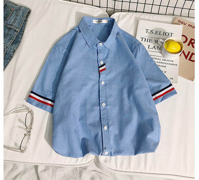 Cămașă modernă pentru bărbați cu mâneci scurte - în patru culori