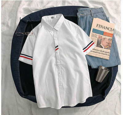 Cămașă modernă pentru bărbați cu mâneci scurte - în patru culori