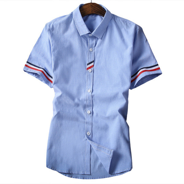Cămașă modernă pentru bărbați cu mâneci scurte - în patru culori