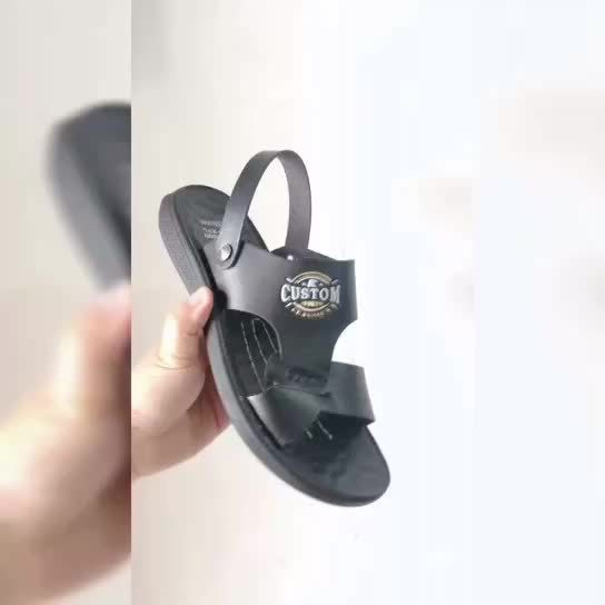 Sandale moderne pentru bărbați cu talpă plată din piele ecologică