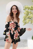 Γυναικεία ολόσωμη φόρμα σε floral σχέδια σε τέσσερα χρώματα