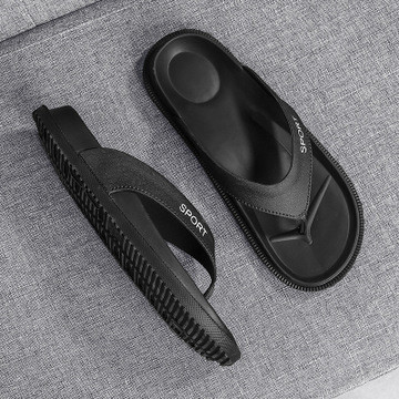 Papuci barbati moderni in trei culori cu talpa plata