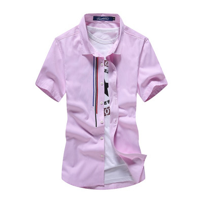 Cămașă bărbătească elegantă cu mâneci scurte - patru culori