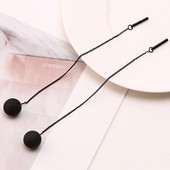 Cercei lungi de dama moderni de culoare neagra